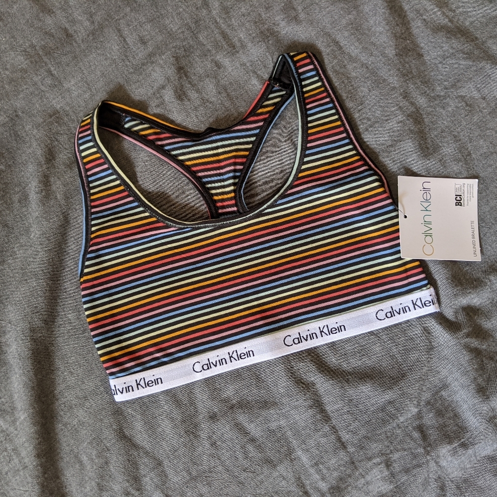 🌈 NWT Calvin Klein Prism Racerback Bralette 🌈